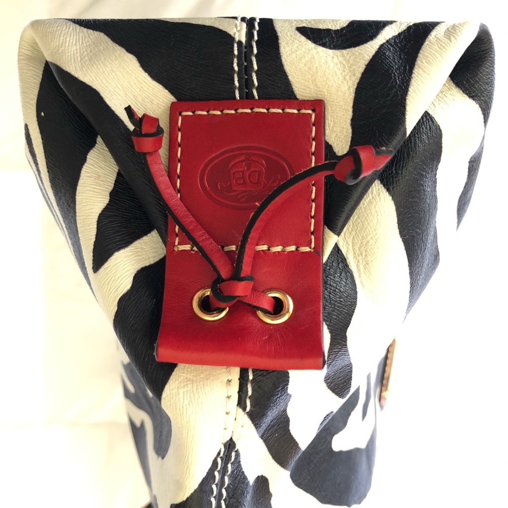 Dooney & Bourke Zebra Print handbag with Red Trim - Picture 8 of 10